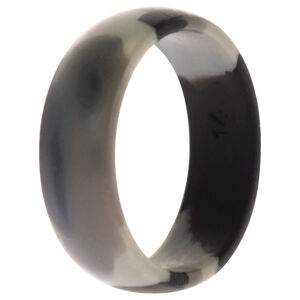 Silicone Wedding Ring - Black-Camo by ROQ for Men - 14 mm Ring